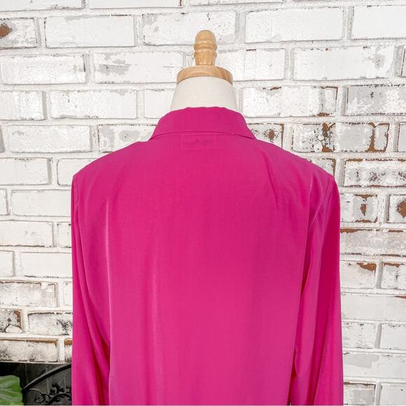 Vintage 80s Philippe Marque Bright Pink Embroidered Jacket M - Picture 9 of 12